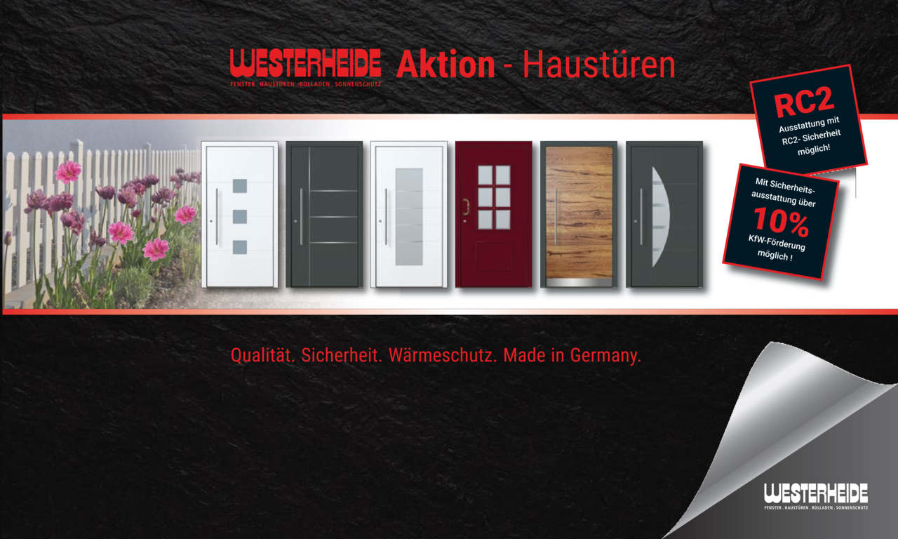 Premium Haustüraktion: Westerheide Eigenbau-Haustüren