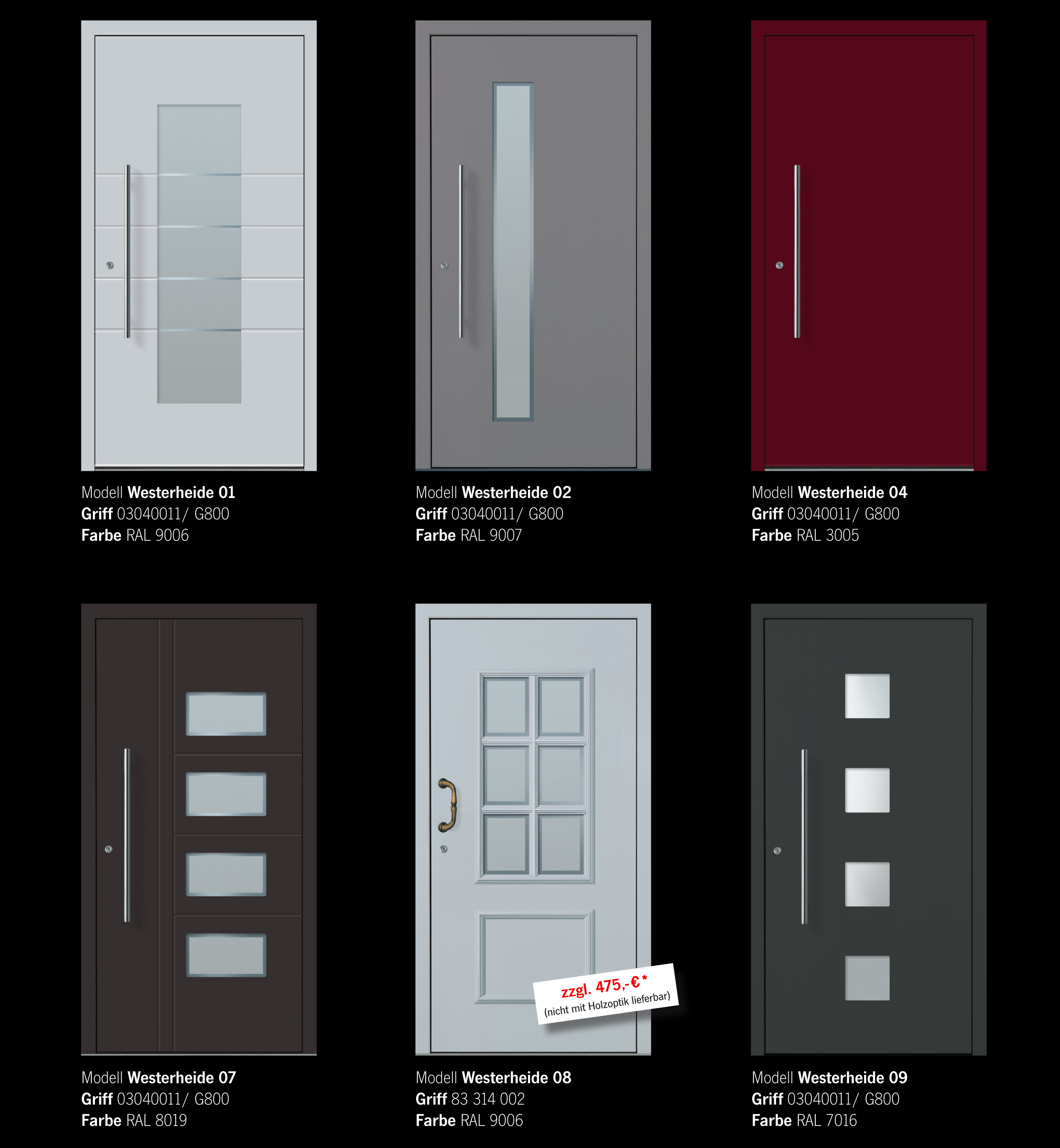 Türenauswahl All Inclusive Aluminium Haustüren Westerheide