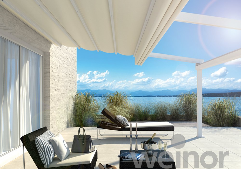 Weinor Pergola-Markise PergoTex Pure II ausgefahren