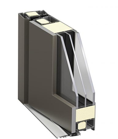 Weru Haustür Atris Style Querschnitt mit Wärmedämmung und Sicherheitsglas