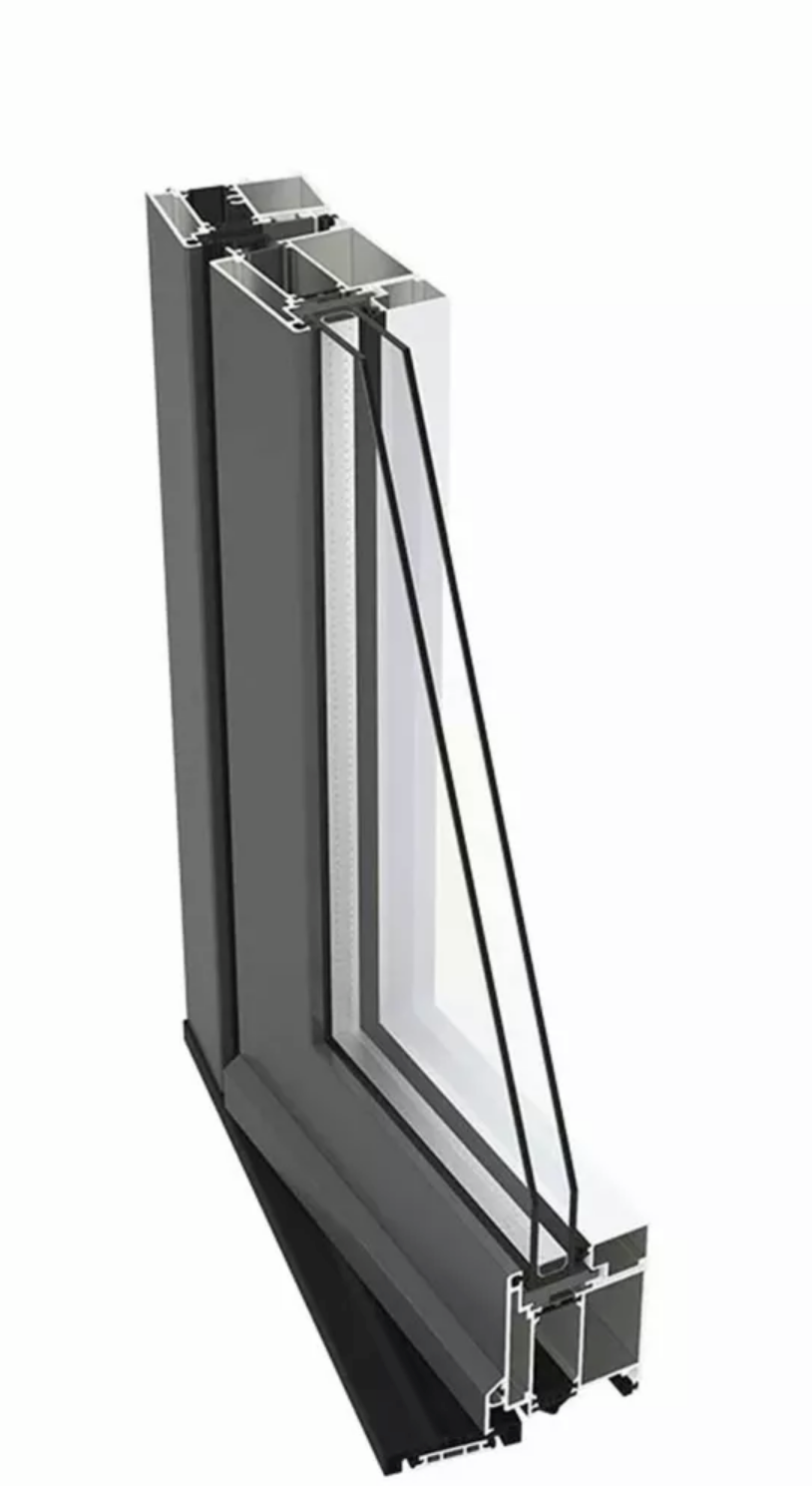 Weru Atris style in einem Wohnbereich von innen in weiß mit Fenster-Seitenteilen
